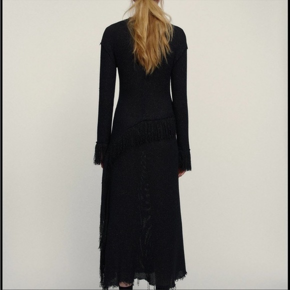 Zara Dresses Zara Black Long Shimmery Dress Limited Edition Poshmark